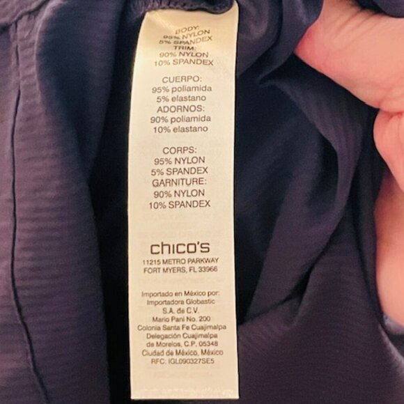 Chico's Zenergy Neema Bundle of 2 Vests Navy Shadow Stripe & Beige Printed XL - Picture 15 of 16